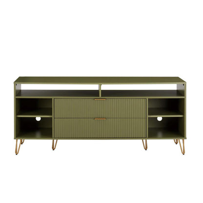 Manhattan Comfort - DUMBO 63W TV Stand with 2 Full Extension Drawers in Olive Green - TV001-OG veiw 1