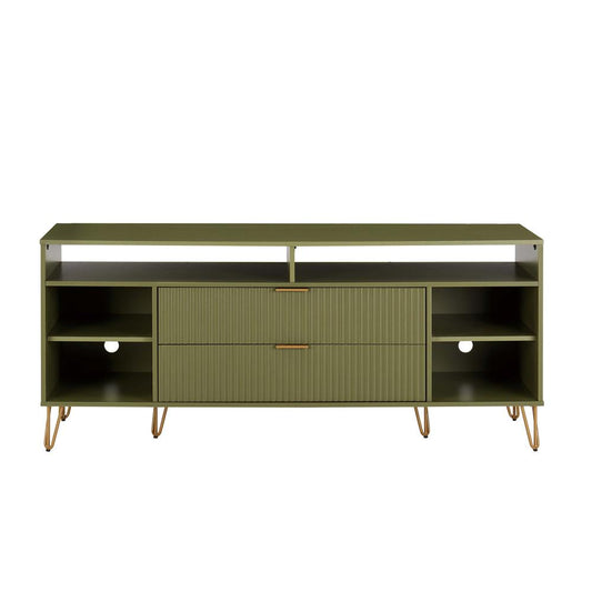 Manhattan Comfort - DUMBO 63W TV Stand with 2 Full Extension Drawers in Olive Green - TV001-OG veiw 1