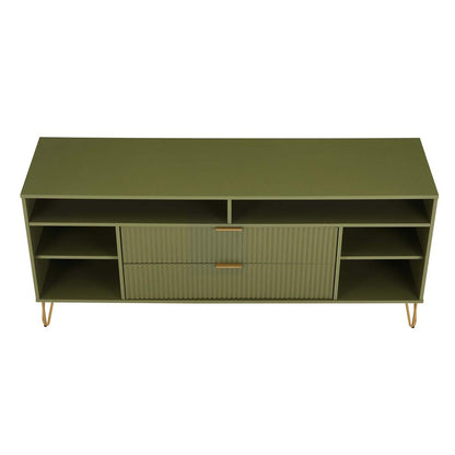 Manhattan Comfort - DUMBO 63W TV Stand with 2 Full Extension Drawers in Olive Green - TV001-OG veiw 3