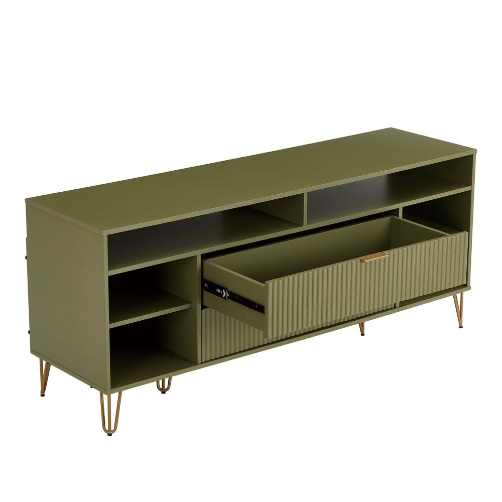 Manhattan Comfort - DUMBO 63W TV Stand with 2 Full Extension Drawers in Olive Green - TV001-OG veiw 4