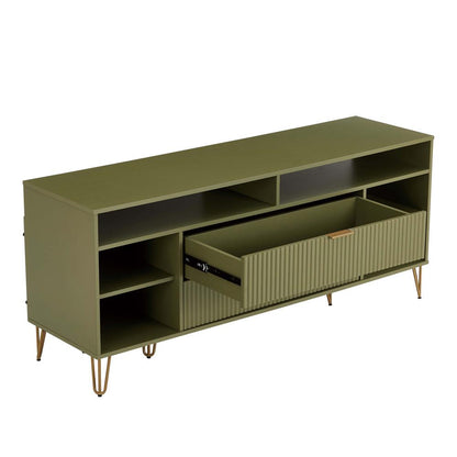 Manhattan Comfort - DUMBO 63W TV Stand with 2 Full Extension Drawers in Olive Green - TV001-OG veiw 4