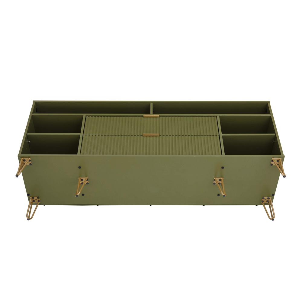 Manhattan Comfort - DUMBO 63W TV Stand with 2 Full Extension Drawers in Olive Green - TV001-OG veiw 5