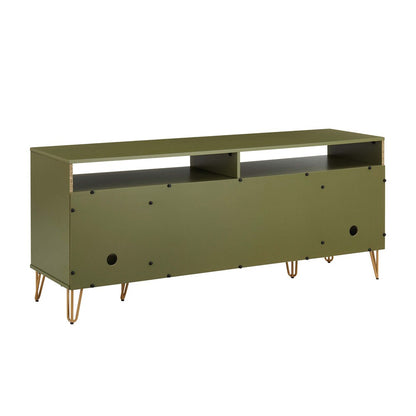 Manhattan Comfort - DUMBO 63W TV Stand with 2 Full Extension Drawers in Olive Green - TV001-OG veiw 7