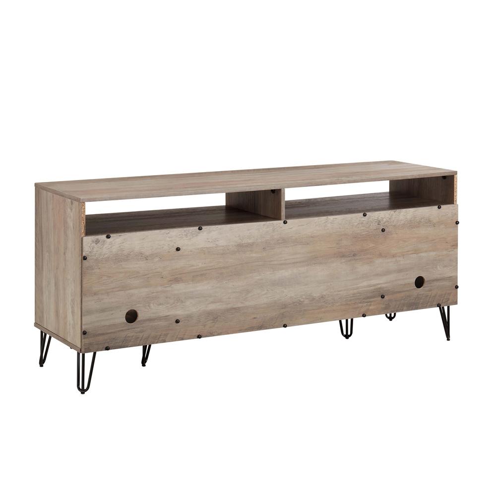 Manhattan Comfort - DUMBO 63W TV Stand with 2 Full Extension Drawers in Rustic Grey - TV001-GY veiw 7