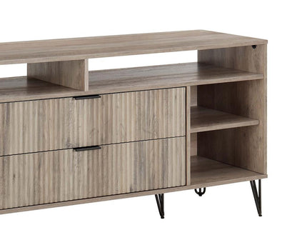 Manhattan Comfort - DUMBO 63W TV Stand with 2 Full Extension Drawers in Rustic Grey - TV001-GY veiw 8