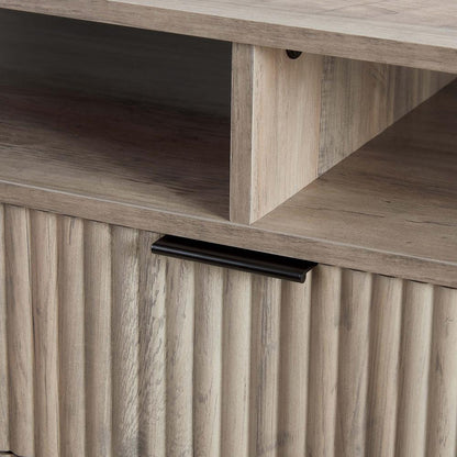 Manhattan Comfort - DUMBO 63W TV Stand with 2 Full Extension Drawers in Rustic Grey - TV001-GY veiw 9