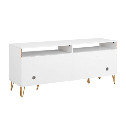 Manhattan Comfort - DUMBO 63W TV Stand with 2 Full Extension Drawers in White - TV001-WH veiw 7