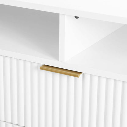 Manhattan Comfort - DUMBO 63W TV Stand with 2 Full Extension Drawers in White - TV001-WH veiw 9