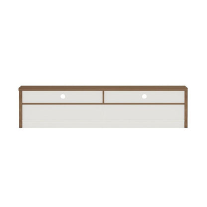 Manhattan Comfort - Duncan 70 TV Stand with 2 Full Extension Drawers in Maple and Off White - TV008-OW veiw 3