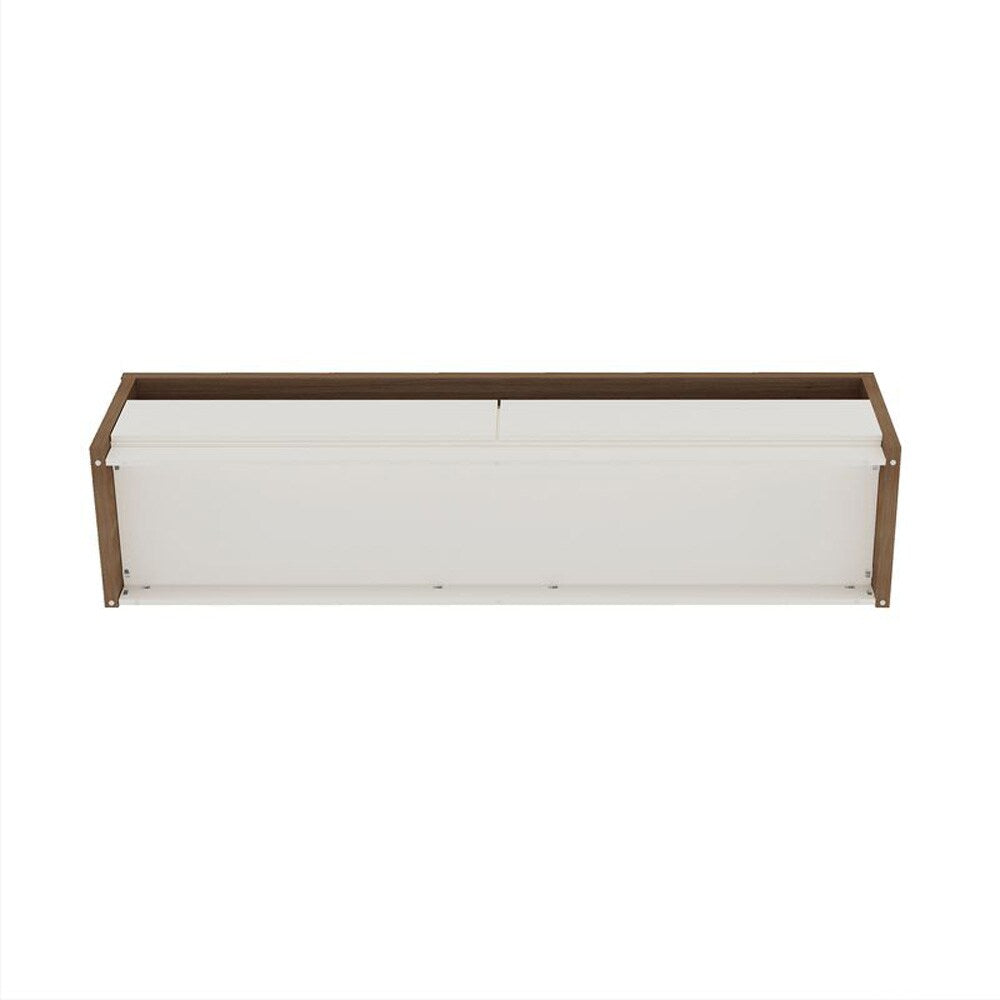 Manhattan Comfort - Duncan 70 TV Stand with 2 Full Extension Drawers in Maple and Off White - TV008-OW veiw 6
