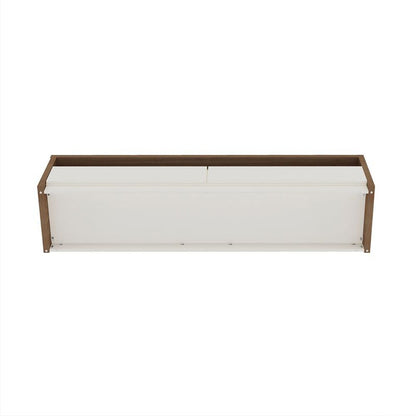 Manhattan Comfort - Duncan 70 TV Stand with 2 Full Extension Drawers in Maple and Off White - TV008-OW veiw 6