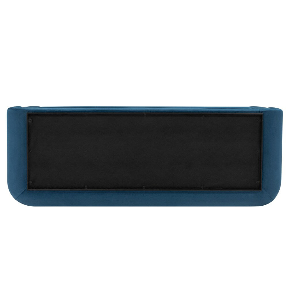Manhattan Comfort - Edmonda Velvet Sofa with Metal Legs in Sapphire Blue - SF014-SB veiw 4