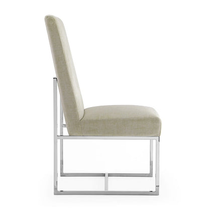 Manhattan Comfort - 8-Piece Element Velvet Dining Chairs with Stainless Steel Legs in Champagne - 6-DC2930-OM veiw 5
