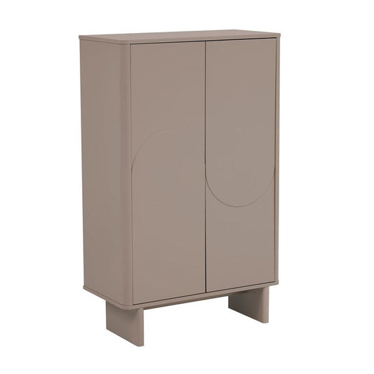 Manhattan Comfort - Ella Accent Cabinet with 3 Adjustable Shelves in Mocha - AF003-MO veiw 1