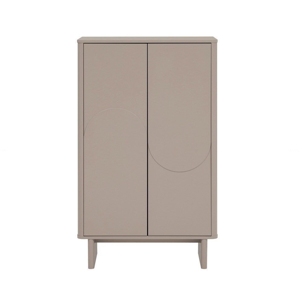 Manhattan Comfort - Ella Accent Cabinet with 3 Adjustable Shelves in Mocha - AF003-MO veiw 2