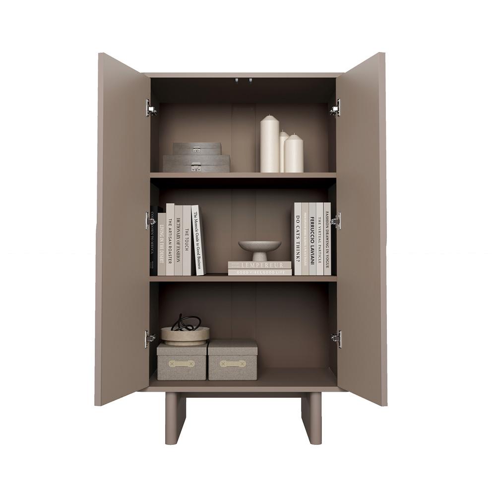 Manhattan Comfort - Ella Accent Cabinet with 3 Adjustable Shelves in Mocha - AF003-MO veiw 8