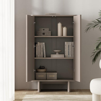 Manhattan Comfort - Ella Accent Cabinet with 3 Adjustable Shelves in Mocha - AF003-MO veiw 9