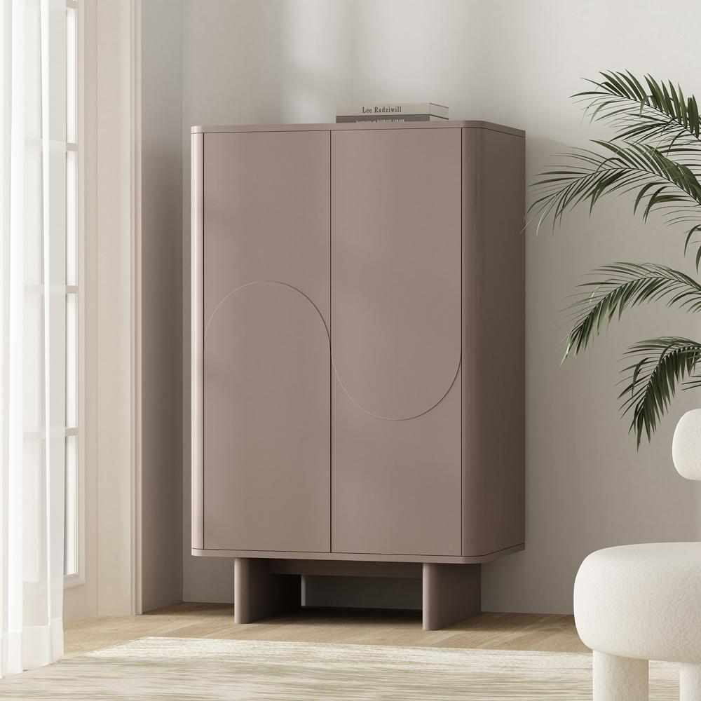 Manhattan Comfort - Ella Accent Cabinet with 3 Adjustable Shelves in Mocha - AF003-MO veiw 10