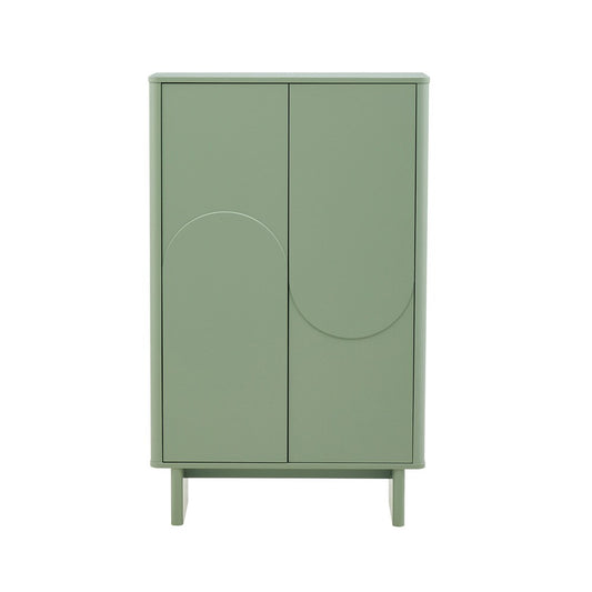 Manhattan Comfort - Ella Accent Cabinet with 3 Adjustable Shelves in Sage Green - AF003-GR veiw 1