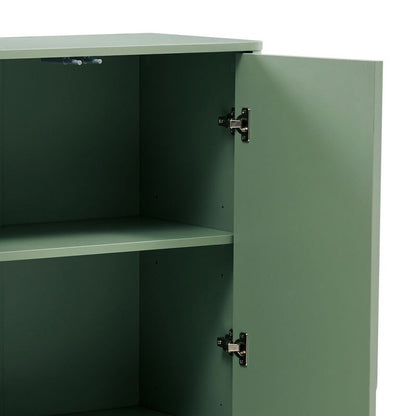 Manhattan Comfort - Ella Accent Cabinet with 3 Adjustable Shelves in Sage Green - AF003-GR veiw 3