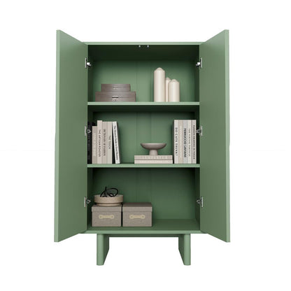 Manhattan Comfort - Ella Accent Cabinet with 3 Adjustable Shelves in Sage Green - AF003-GR veiw 8