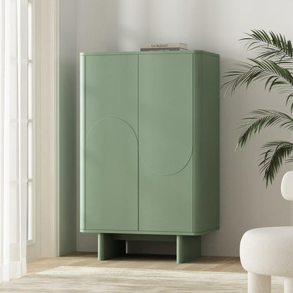 Manhattan Comfort - Ella Accent Cabinet with 3 Adjustable Shelves in Sage Green - AF003-GR veiw 10