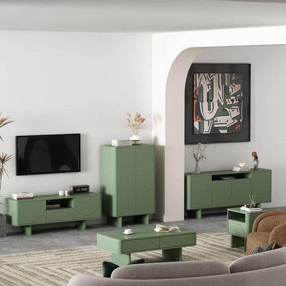 Manhattan Comfort - Ella Accent Cabinet with 3 Adjustable Shelves in Sage Green - AF003-GR veiw 11