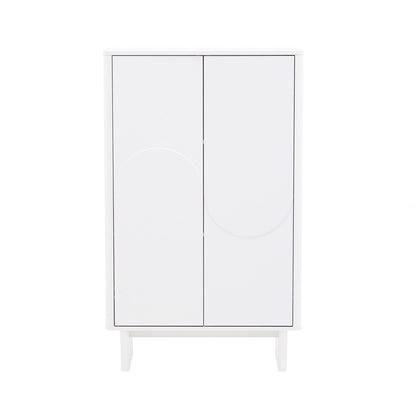 Manhattan Comfort - Ella Accent Cabinet with 3 Adjustable Shelves in White - AF003-WH veiw 1