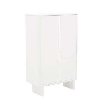 Manhattan Comfort - Ella Accent Cabinet with 3 Adjustable Shelves in White - AF003-WH veiw 2