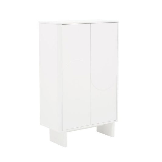 Manhattan Comfort - Ella Accent Cabinet with 3 Adjustable Shelves in White - AF003-WH veiw 2