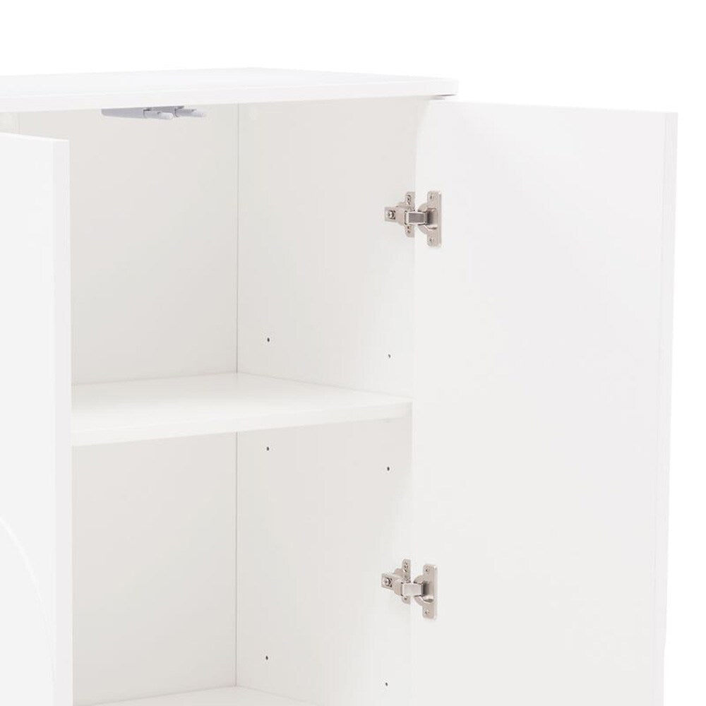 Manhattan Comfort - Ella Accent Cabinet with 3 Adjustable Shelves in White - AF003-WH veiw 3