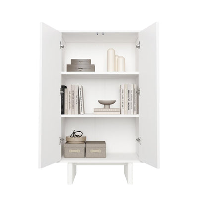 Manhattan Comfort - Ella Accent Cabinet with 3 Adjustable Shelves in White - AF003-WH veiw 8