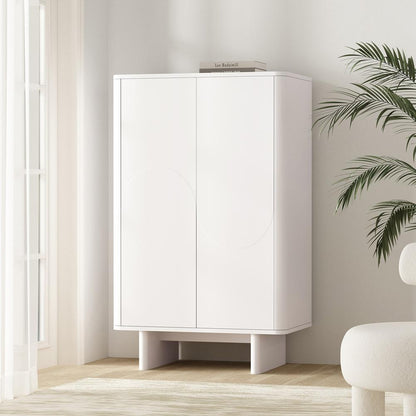 Manhattan Comfort - Ella Accent Cabinet with 3 Adjustable Shelves in White - AF003-WH veiw 10