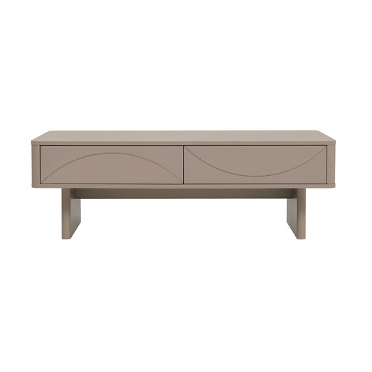 Manhattan Comfort - Ella Coffee Table with 2 Full Extension Drawers in Mocha - CT020-MO veiw 1