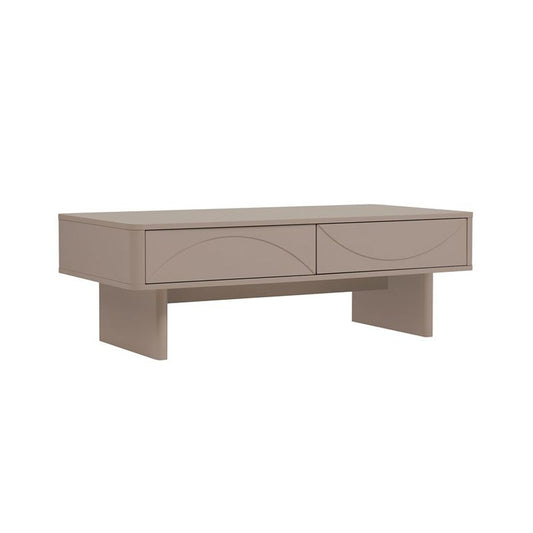 Manhattan Comfort - Ella Coffee Table with 2 Full Extension Drawers in Mocha - CT020-MO veiw 2