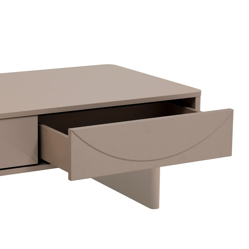Manhattan Comfort - Ella Coffee Table with 2 Full Extension Drawers in Mocha - CT020-MO veiw 4