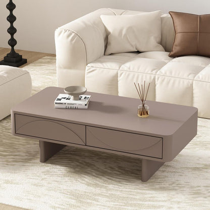 Manhattan Comfort - Ella Coffee Table with 2 Full Extension Drawers in Mocha - CT020-MO veiw 8