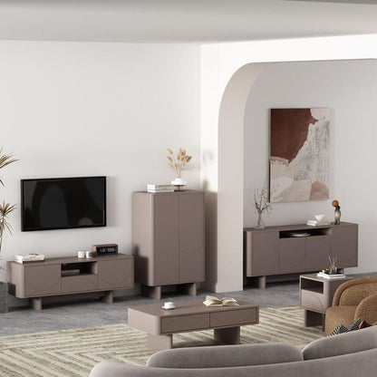 Manhattan Comfort - Ella Coffee Table with 2 Full Extension Drawers in Mocha - CT020-MO veiw 9