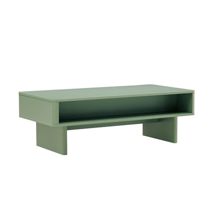 Manhattan Comfort - Ella Coffee Table with 2 Full Extension Drawers in Sage Green - CT020-GR veiw 3