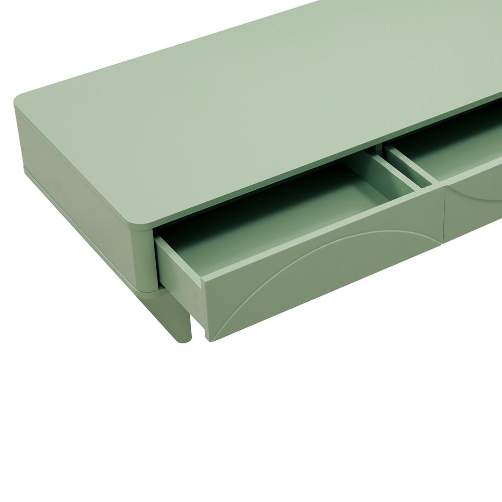 Manhattan Comfort - Ella Coffee Table with 2 Full Extension Drawers in Sage Green - CT020-GR veiw 4