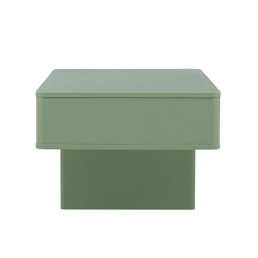 Manhattan Comfort - Ella Coffee Table with 2 Full Extension Drawers in Sage Green - CT020-GR veiw 5