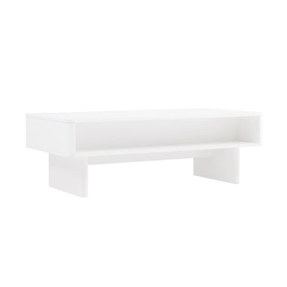 Manhattan Comfort - Ella Coffee Table with 2 Full Extension Drawers in White - CT020-WH veiw 3
