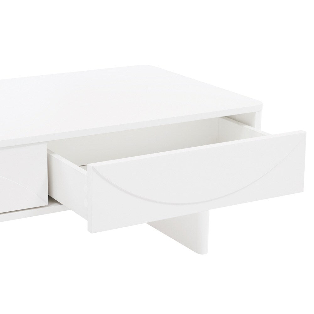 Manhattan Comfort - Ella Coffee Table with 2 Full Extension Drawers in White - CT020-WH veiw 4