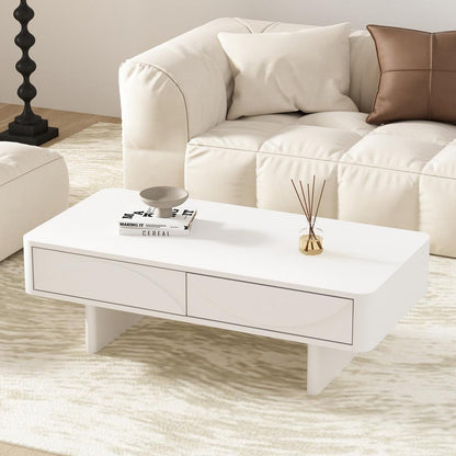 Manhattan Comfort - Ella Coffee Table with 2 Full Extension Drawers in White - CT020-WH veiw 8