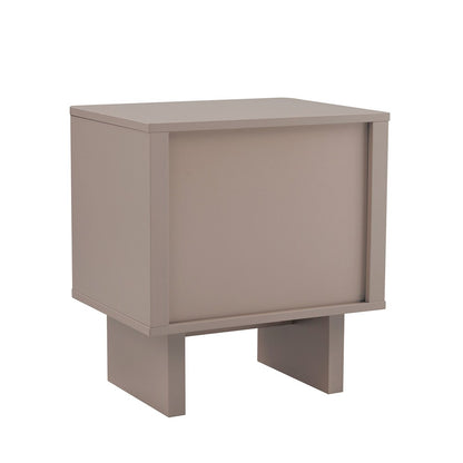 Manhattan Comfort - Ella Nightstand with 2 Full Extension Drawers in Mocha - Set of 2 - 2-NS005-MO veiw 3