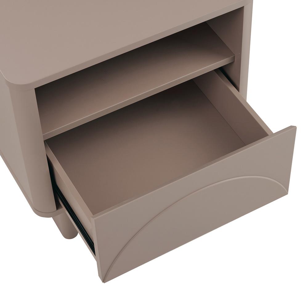 Manhattan Comfort - Ella Nightstand with 2 Full Extension Drawers in Mocha - Set of 2 - 2-NS005-MO veiw 4
