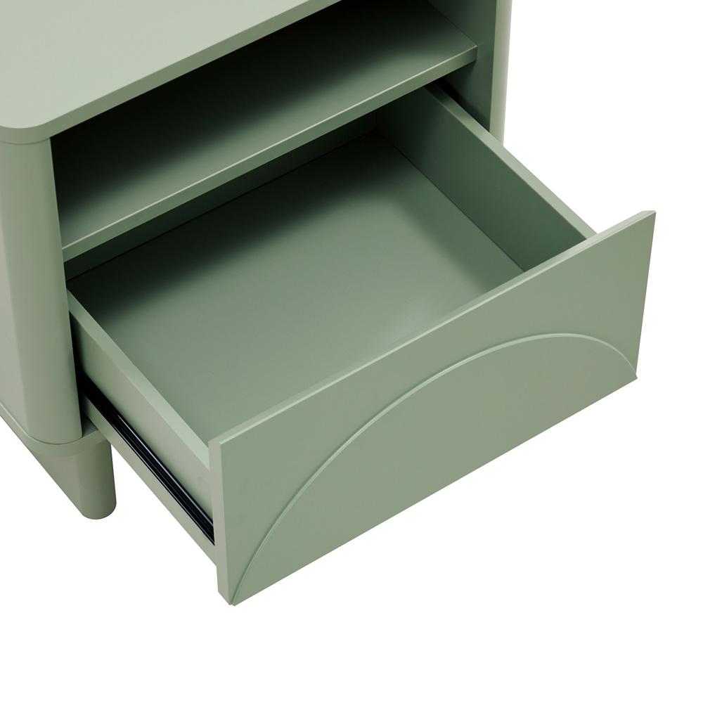 Manhattan Comfort - Ella Nightstand with 2 Full Extension Drawers in Sage Green - Set of 2 - 2-NS005-GR veiw 4
