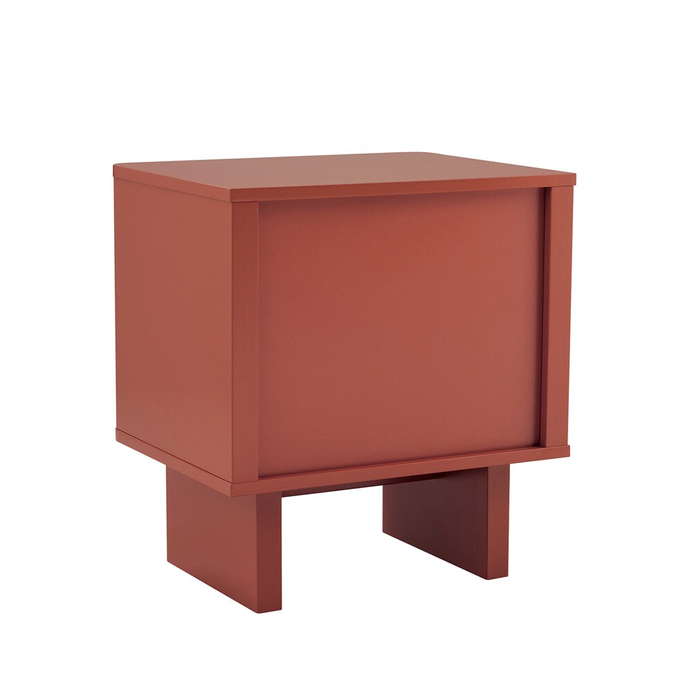 Manhattan Comfort - Ella Nightstand with 2 Full Extension Drawers in Terracotta - Set of 2 - 2-NS005-OR veiw 3