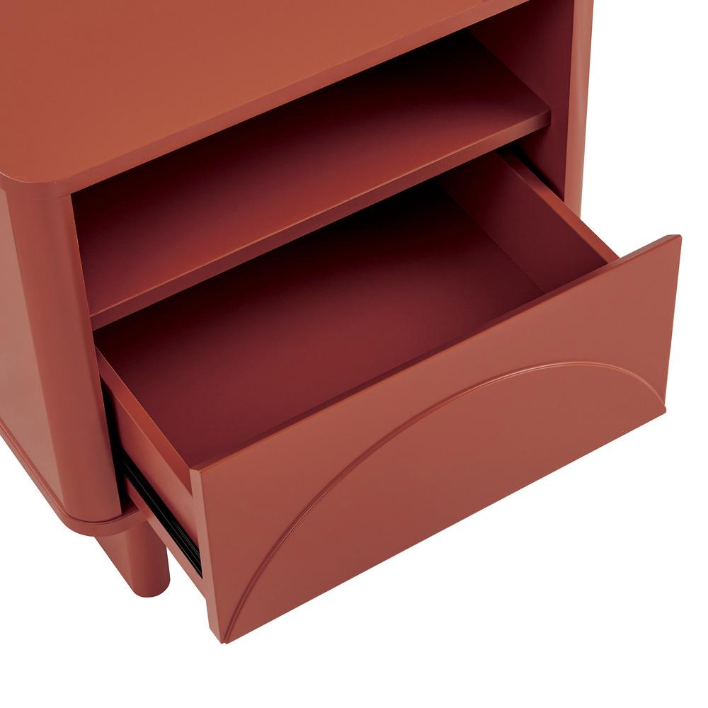 Manhattan Comfort - Ella Nightstand with 2 Full Extension Drawers in Terracotta - Set of 2 - 2-NS005-OR veiw 4