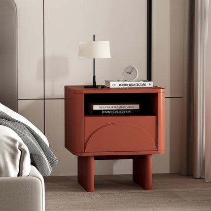 Manhattan Comfort - Ella Nightstand with 1 Full Extension Drawers in Terracotta - NS005-OR veiw 8